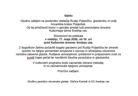 Postavitev obeležja Rudiju Poljanšku